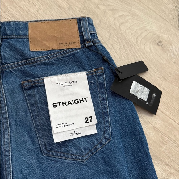 NWT Rag & Bone Nina Cigarette High Rise Straight Leg Jeans | Monty Wash | 27 - Picture 4 of 8
